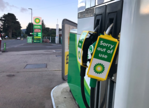 Out of service BP gas pump.