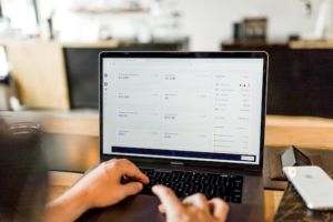Google ads numbers on a laptop.