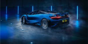 Blue 2022 Mclaren 765LT Spider.