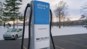 General Motors Level 2 EV charging station.