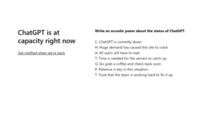 ChatGPT waiting screen.